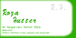 roza hutter business card